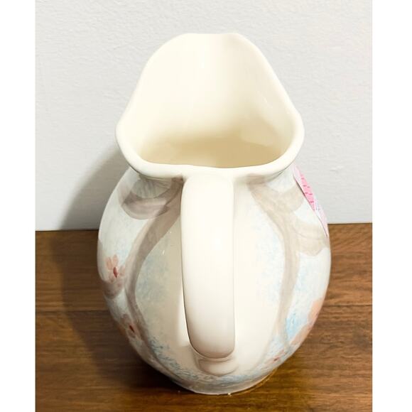 NWT: Farval Ceramics - Hand Painted, Floral, Ceramic Pitcher - Picture 4 of 4